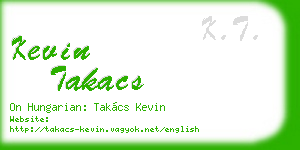 kevin takacs business card